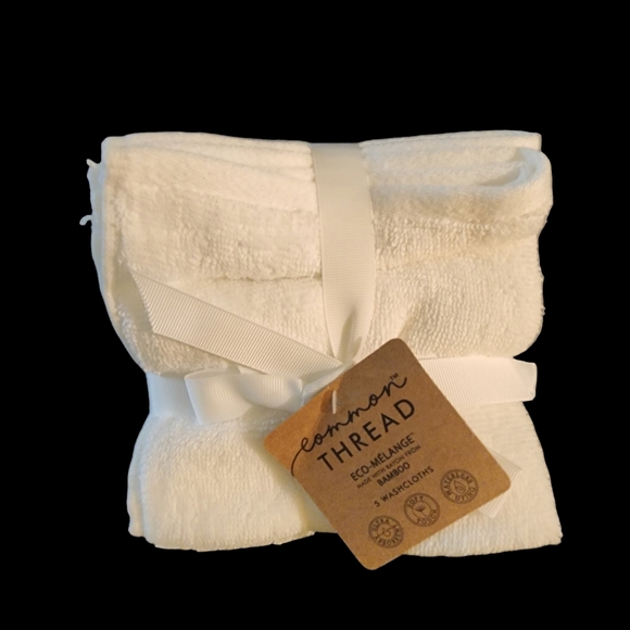 Common Thread 5 White washcloths - Picture 1 of 1